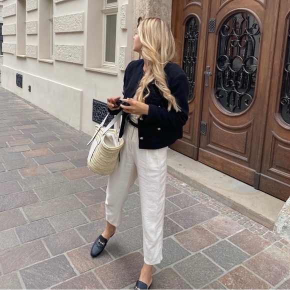 L’IDEA by Lori Leather Mule with Gold Tone Bit accent Slides 41 / 8 - Picture 7 of 8